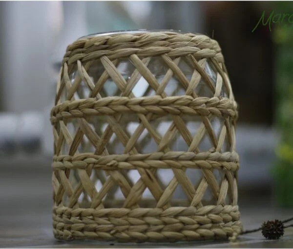 Lọ thủy tinh đan cói DT1509-25