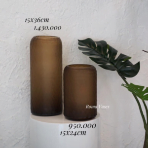 lọ thủy tinh cắm hoa hình trụ vân vẩy cá