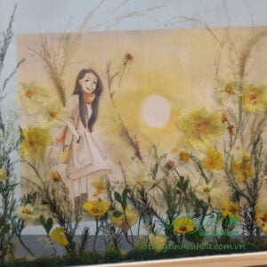 Tranh hoa khô Cô Gái Đến Từ Hôm Qua